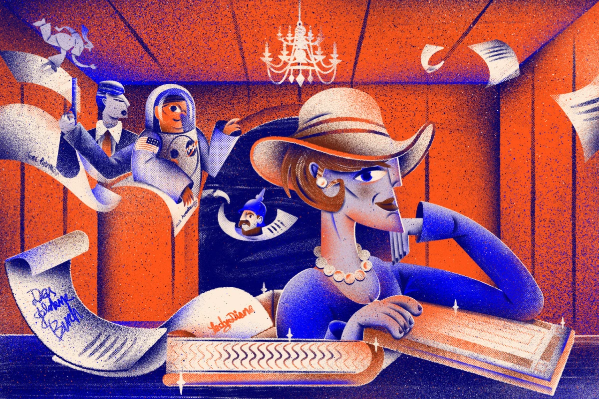 Yvonne Alon &ndash; Editorialillustration zum Thema Hamburger Rathaus