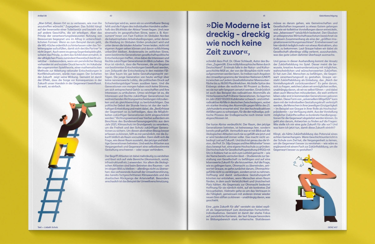 Yvonne Alon &ndash; Editorial Illustration zum Thema Altlasten