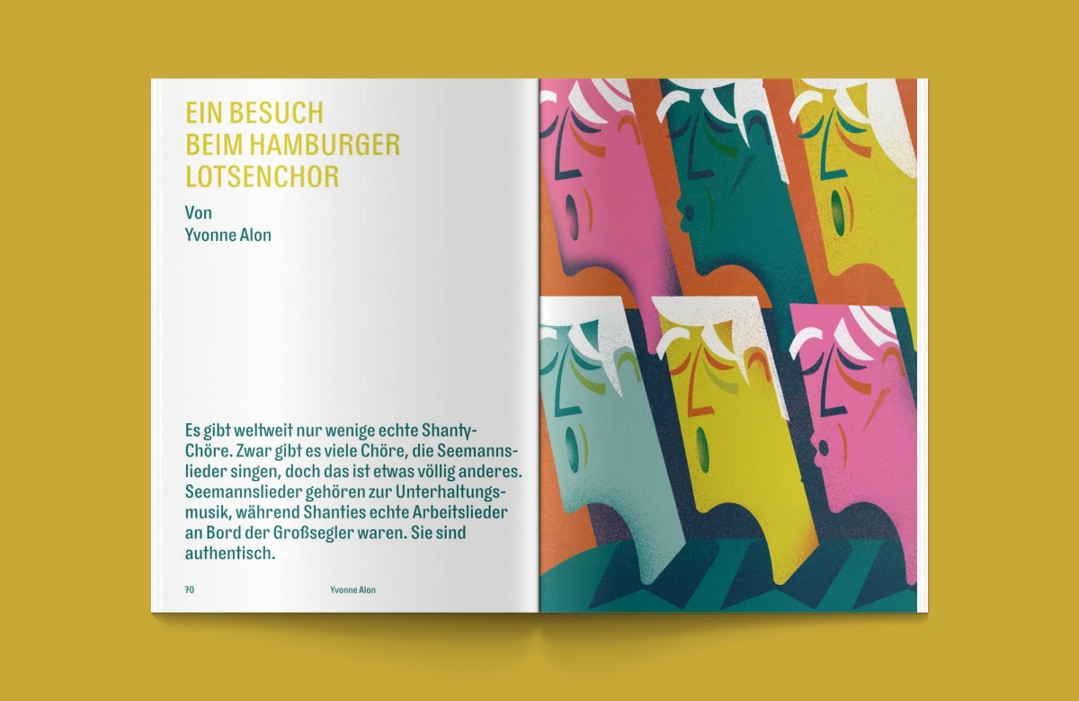 Yvonne Alon &ndash; Illustrationsreportage f&uuml;r das Literaturfestival Hamburg liest die Elbe