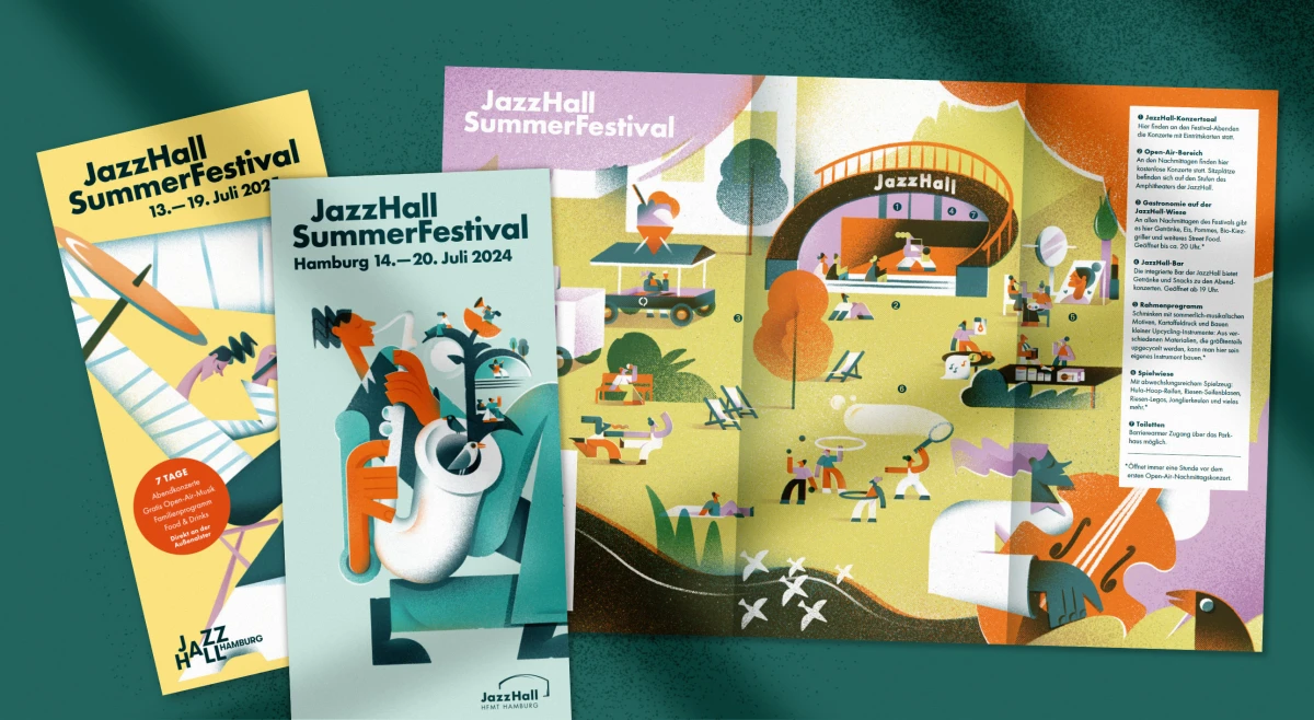 Yvonne Alon &ndash; JazzHall Summerfestival Flyer Illustration