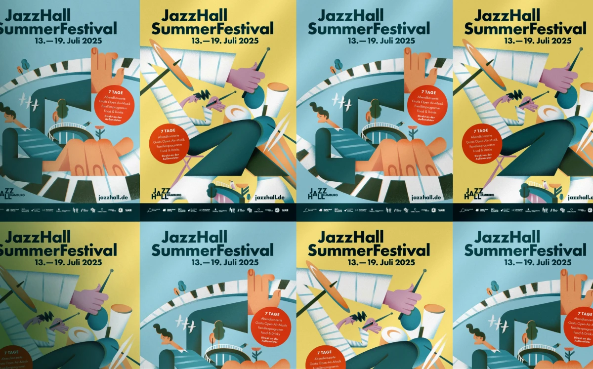 Yvonne Alon &ndash; JazzHall Summerfestival Plakat Illustration