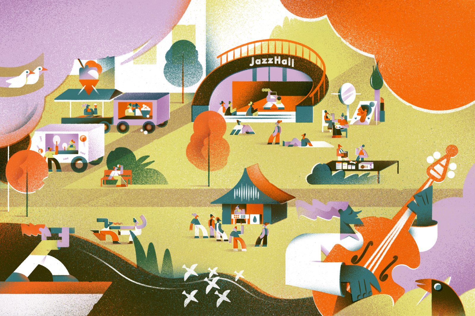 Yvonne Alon – JazzHall Summerfestival Map Illustration