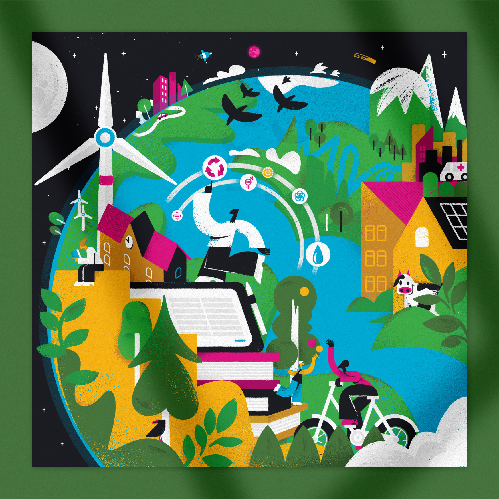 Yvonne Alon – Illustration zur Ausstellung über Nachhaltigkeitsziele